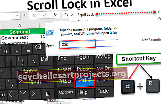 Slinkite užraktu „Excel“