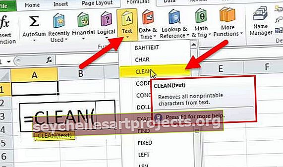 Λειτουργία CLEAN Excel