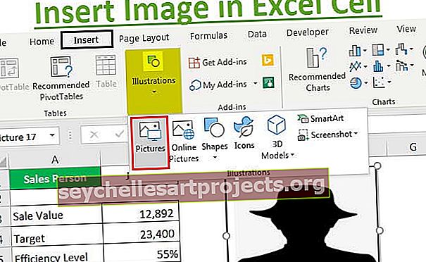 Εισαγάγετε μια εικόνα / εικόνα στο κελί του Excel