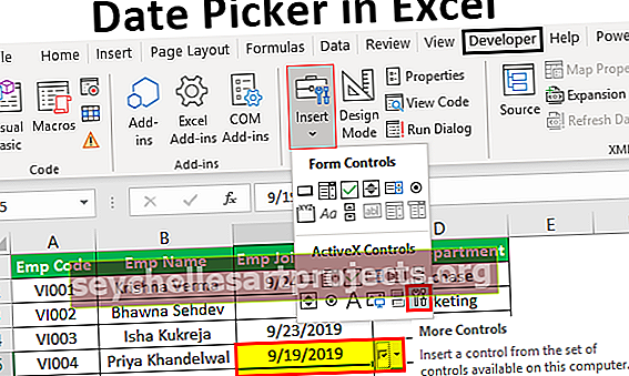 Excel-päivämääränvalitsin