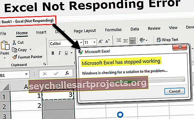 Excel ei vastaa