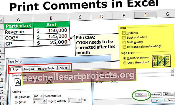 Εκτύπωση σχολίων στο Excel