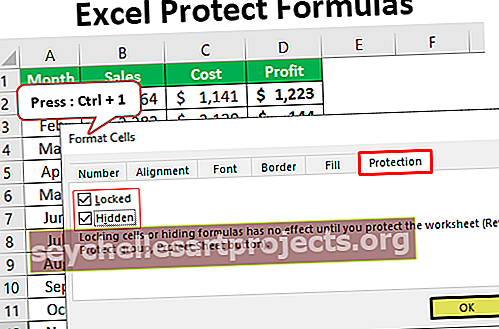 Τύποι προστασίας του Excel