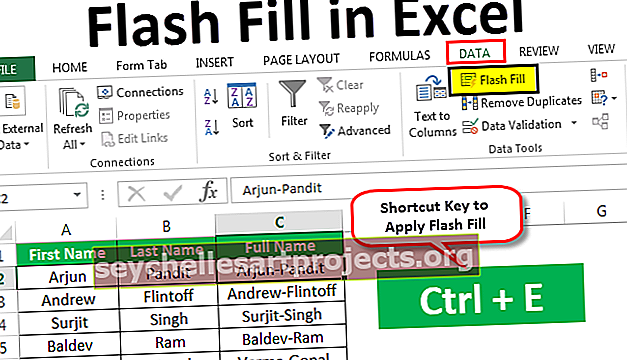 Συμπληρώστε το Flash στο Excel