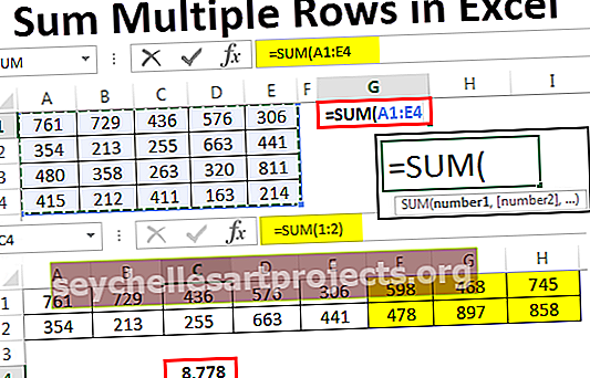 Πώς να αθροίσετε πολλές σειρές στο Excel;