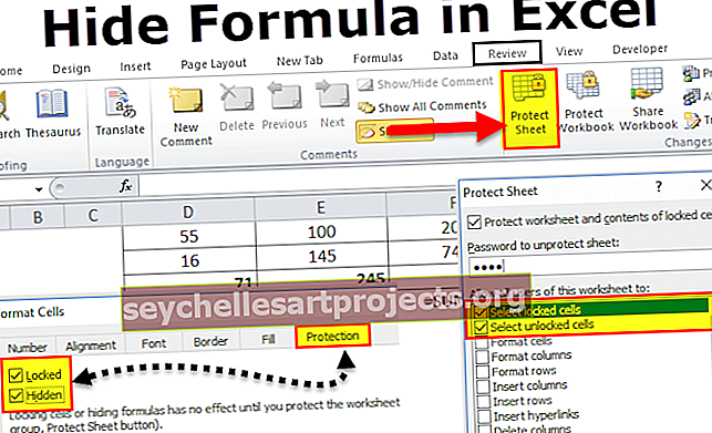 Απόκρυψη τύπου στο Excel