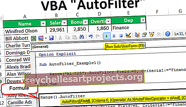 Automatický filtr VBA