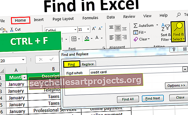 Etsi ja valitse Excelissä