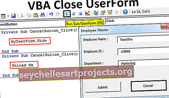 VBA Κλείσιμο UserForm